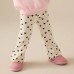 Cute Girls' Autumn Wide-Leg Bottoms with Heart Pattern, Flared Leg Trousers for Kids, Casual Long Pants