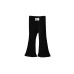 FashionableGirls' Flared Pants Solid ColorStretchy Bottoms for Kids