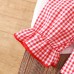 Girls' loose suit with floppy collar and wooden ear flaps