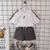 Letter short sleeved shorts children's T-shirt Letter short sleeved shorts children's T-shirt
