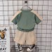Letter short sleeved shorts children's T-shirt Letter short sleeved shorts children's T-shirt