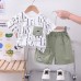 Full printed short sleeved two-piece set