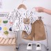 Full printed short sleeved two-piece set