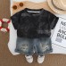 English glitter short sleeved set
