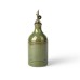 European Retro Green Ceramic Olive Oil Bottle with Stainless Steel Spout – Vintage Kitchen Storage & Seasoning Dispenser