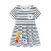 Embroidered children's princess dress for girls, short sleeve, fashion summer dress