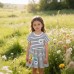 Embroidered children's princess dress for girls, short sleeve, fashion summer dress