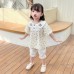 Doll collar floral top set