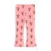 Cotton Knit Flared Leg Pants for Girls, Casual Stretchy Bottoms, Kids Outerwear Pants, 