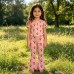 Cotton Knit Flared Leg Pants for Girls, Casual Stretchy Bottoms, Kids Outerwear Pants, 
