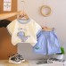 Dinosaur round neck top set