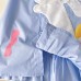 Girls' Rabbit Dress Cotton Short Sleeve Casual Shirt Dress Summer Princess Dress Kids Dress