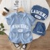Half zip lapel short sleeved two-piece set