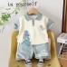 Dinosaur short sleeved two-piece set