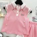 Floral Butterfly Knot Collar Girls' Set, Short Sleeve Vest Top with Ruffle Skirt, Summer Outfit for Kids