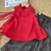 Cute Princess Style Two-Piece Set for Girls Fashionable Short Sleeve Outfit for Toddler and Kids