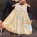 Cute Cartoon Two-Piece Set for Girls Summer Sleeveless Dress and Vest Outfit