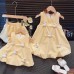 Cute Cartoon Two-Piece Set for Girls Summer Sleeveless Dress and Vest Outfit