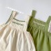 Cute Summer New Baby Girl Two-Piece Set with Strap Shorts and Sleeveless Lace Blouse, Fresh and Simple Style for Toddlers