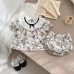 Floral two-piece set for baby girlsshort sleeve top + bloomer pants