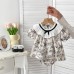 Floral two-piece set for baby girlsshort sleeve top + bloomer pants