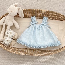 Cute Butterfly Bow Sleeveless Blouse for Girls, Thin Floral Lace Princess Style Top