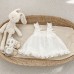 Cute Butterfly Bow Sleeveless Blouse for Girls, Thin Floral Lace Princess Style Top Cute Butterfly Bow Sleeveless Blouse for Girls, Thin Floral Lace Princess Style Top