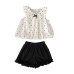 Cute Polka Dot Bow Sleeveless Vest and Shorts Set for Girls, Summer Two-Piece Outfit