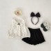 Cute Polka Dot Bow Sleeveless Vest and Shorts Set for Girls, Summer Two-Piece Outfit