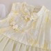 Cute Girl Summer Dress for Baby Girl,Embroidered Knot Lace Bloom Dress, Sister Matching Outfit