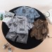 Round neck hanging chain short sleeved top and shorts set