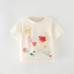 Flower short sleeved round neck children's T-shirt top Flower short sleeved round neck children's T-shirt top