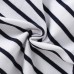 Striped round neck short sleeved top