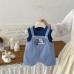 Cute Baby Lightweight Casual Stripe Vest Summer New Style Boy Cartoon Dog Overalls Two-Piece Set Cute Baby Lightweight Casual Stripe Vest Summer New Style Boy Cartoon Dog Overalls Two-Piece Set
