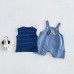 Cute Baby Lightweight Casual Stripe Vest Summer New Style Boy Cartoon Dog Overalls Two-Piece Set Cute Baby Lightweight Casual Stripe Vest Summer New Style Boy Cartoon Dog Overalls Two-Piece Set