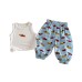Cute Summer New Cartoon Casual Vest and Mosquito-Proof Pants Set for Boys, Full Print Dog Design Cute Summer New Cartoon Casual Vest and Mosquito-Proof Pants Set for Boys, Full Print Dog Design