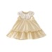 Girl's Summer Dress Fashionable Turn-Down Collar Sleeveless Dress for Toddlers Baby Formal Wear Summer