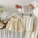 Cute Summer New Design Baby Girl's Simple Floral Sleeveless Dress with Casual Stylish Cuffed Pants