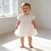 Mesh round neck short sleeved dress