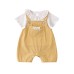 Cute Baby Overalls Set with Doll Collar Short Sleeve Romper Two-Piece Outfit for Summer Cute Baby Overalls Set with Doll Collar Short Sleeve Romper Two-Piece Outfit for Summer