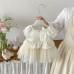 Cute Princess Style Puff Sleeve Dress for Babies, Lightweight Embroidered Tulle Dress, Summer New Arrival