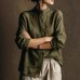Collar loose long sleeved shirt