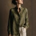 Collar loose long sleeved shirt