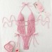 Bikini Neck Strap Split Swimsuit