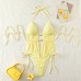 Bikini Neck Strap Split Swimsuit