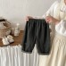 Cute Spring New Style Baby Cotton Pants with Rolled Edge Fashion Casual Solid Color Patchwork Pants for Toddlers