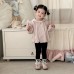 Cute Spring New Baby Girl Butterfly Knot Hoodie Outwear Set, Stylish Cardigan and Leggings Two-Piece Set