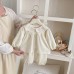 Cute Spring New Baby Polka Dot Knit Home Wear Set for Girls, Stylish Turn-Down Collar Two-Piece Loungewear Cute Spring New Baby Polka Dot Knit Home Wear Set for Girls, Stylish Turn-Down Collar Two-Piece Loungewear
