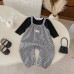 Cute Baby Girls' Overall Romper Set with Bodysuit Two-Piece Outfit for Infants and Toddlers