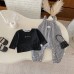 Cute Baby Girls' Overall Romper Set with Bodysuit Two-Piece Outfit for Infants and Toddlers